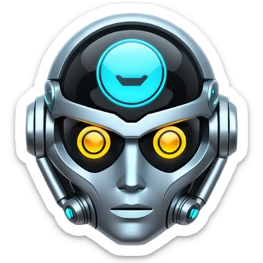 Shiny advanced futuristic Cyberpunk item sticker