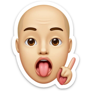 personne qui tire la langue sticker