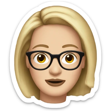 Adele wearing glasses  sticker