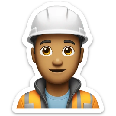 A braver man white skin with a construction hat sticker