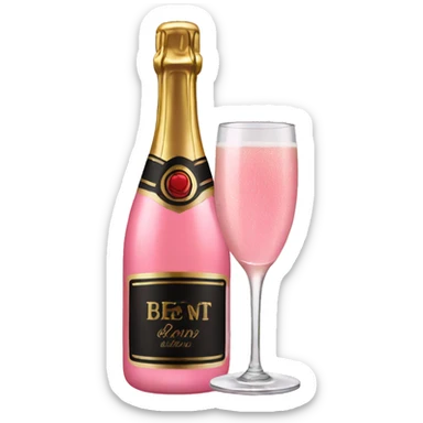 Pink champagne  sticker