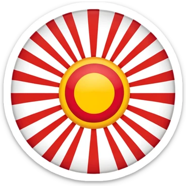 Japanese empire flag red sun with rays bold sticker