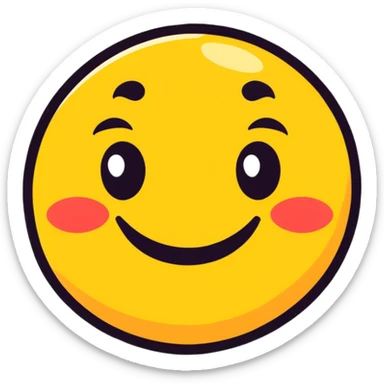 Smiling emoji sticker