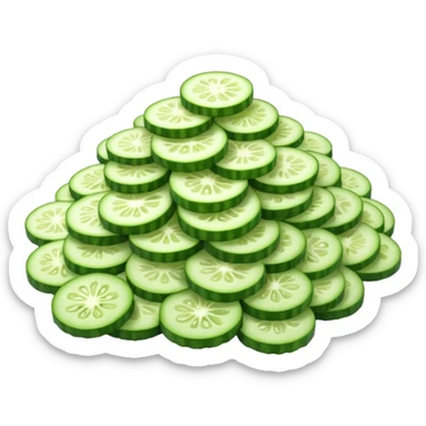 a big pile of grated green slices of vegetable sticker