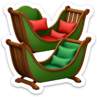 Cradles green and red color sticker