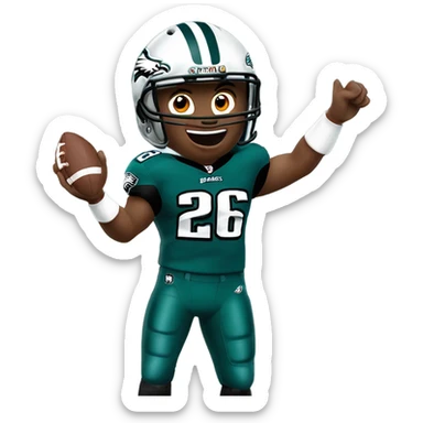 Philadelphia eagles #26 touchdown sticker