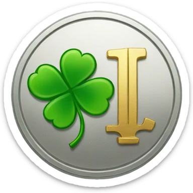 coin with Shamrock sticker
