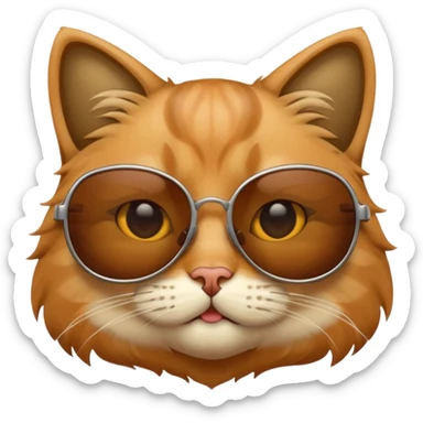 Cat with sunglasses sticker