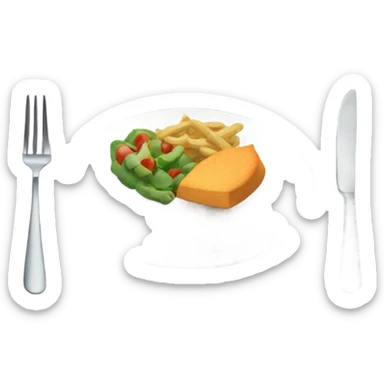 Plate and cutlery sticker