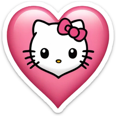 hello kitty heart sticker