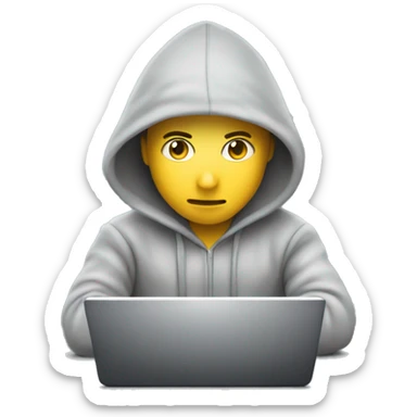 ecom hussler working on laptop in hoodie sticker