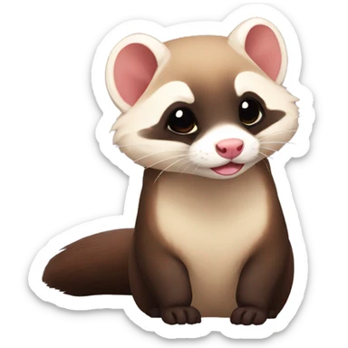sable ferret sticker
