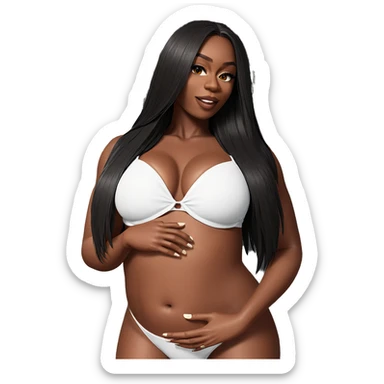dark-skinned girl in bikini sticker