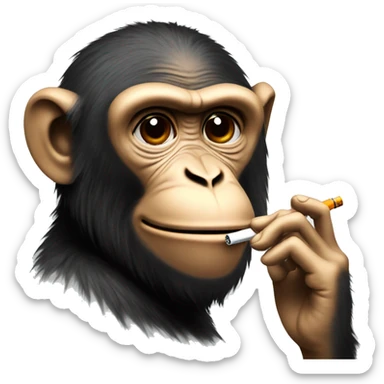 A monkey smoking a vape sticker