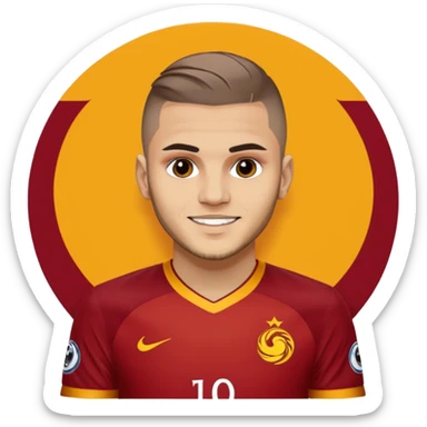 Mauro icardi Galatasaray formasıyla gol sevinci yapıyor sticker