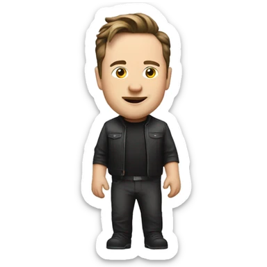 ilon musk runs sticker