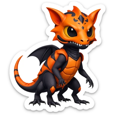 Salandit-Noibat-Litten-Hybrid with a skull-mask (Full body) sticker