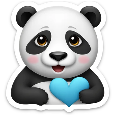 Panda send love sticker