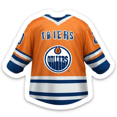 Edmonton oilers jersey on older white male sticker