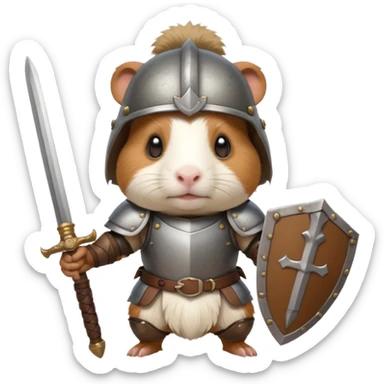 Guinea pig warrior sticker
