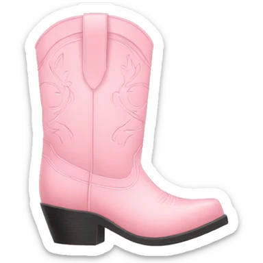 pastel pink cowgirl boots sticker