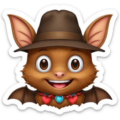bat with hat sticker