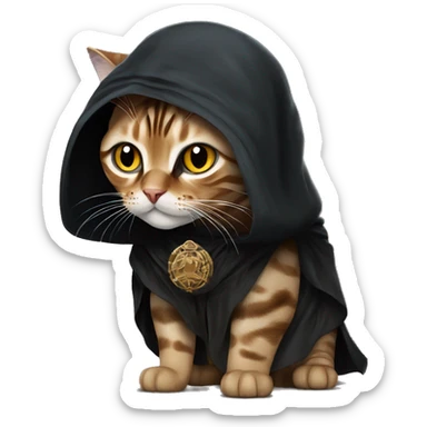 Bengal cat dressed as emperor palpatine sticker