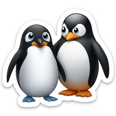 penguin and penguin sticker