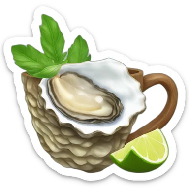 Oyster drinking moscow mule sticker