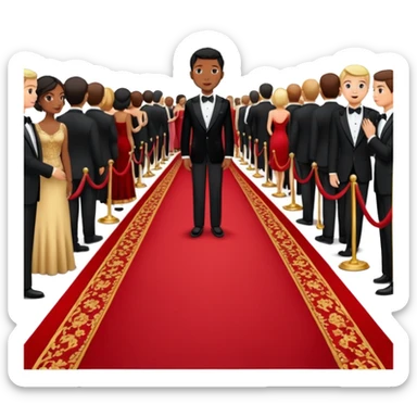 red carpet and crowd sticker