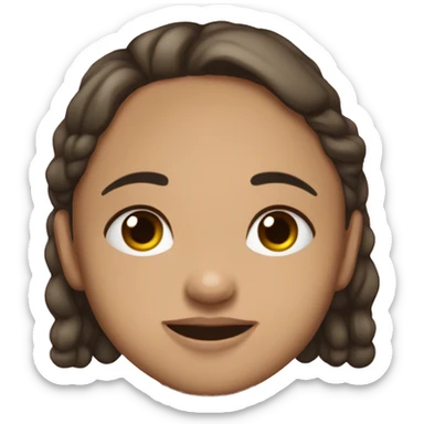 Niña pelinegra dormida  sticker