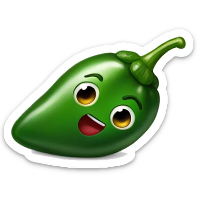 A baby jalapeno pepper sticker