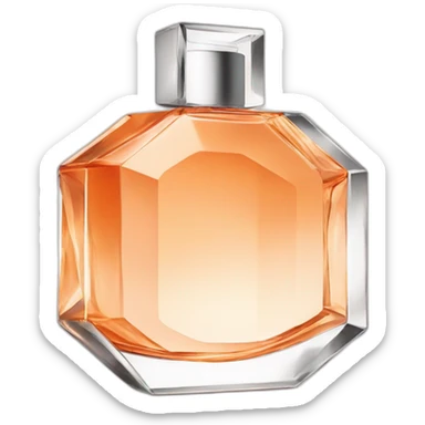 Iconic Octogonal Crystal Fragrance Bottle Orange Tint sticker