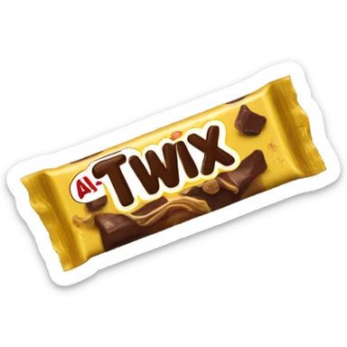 a Twix candy bar  sticker