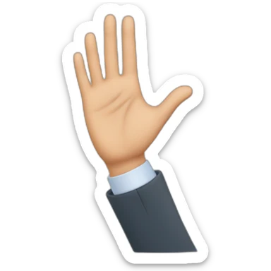 Mann mit Hand nach oben sticker