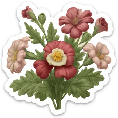 victorian flowers sticker