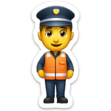 Postman giving a kiss sticker