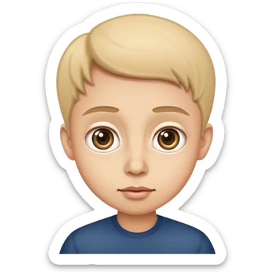 caricature style cartoon, big eyes,  sticker