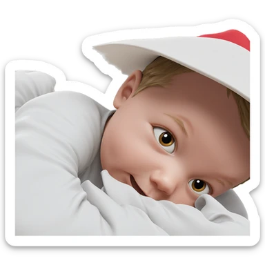 boy with hat by tree sticker