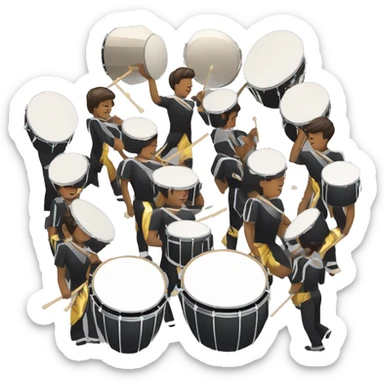 drum line marching percussion sticker