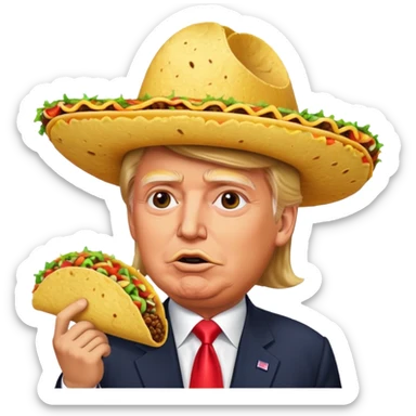 Donald trump taco face sticker