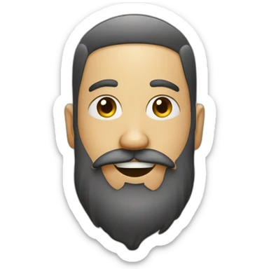 A man with beard kissing & winking  sticker