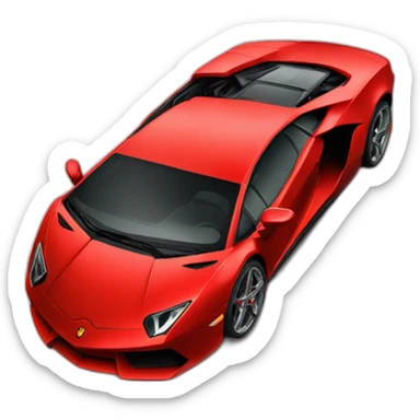 Red lamborgini sticker