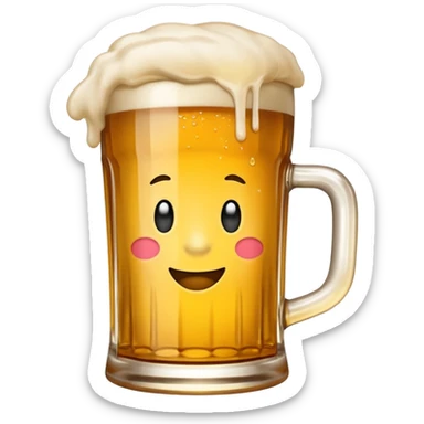 bier emoji gekennzeichnet mit "Freitags-Fübi" um 17 Uhr sticker