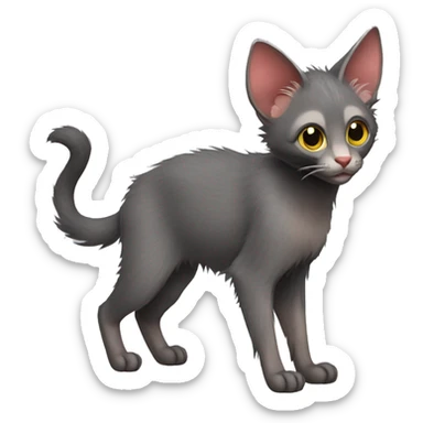 Lykoi Cat full body sticker