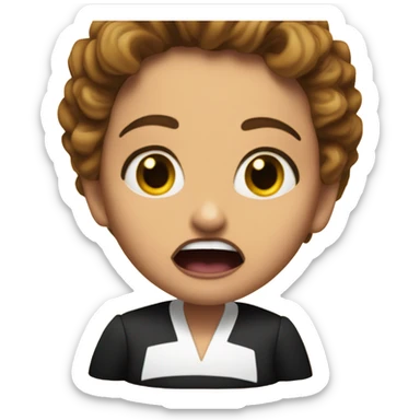 judge judy open mouth facing up famous clip sticker