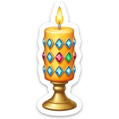 Bejeweled candle sticker