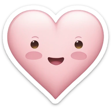 light pink heart sticker