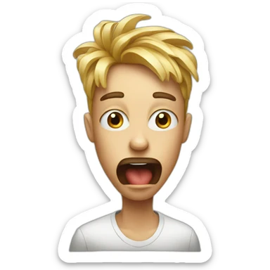 a shocked vegan sticker