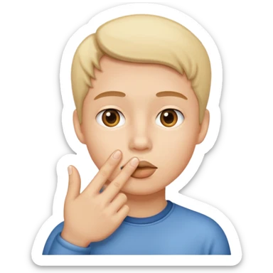 Shh finger sticker